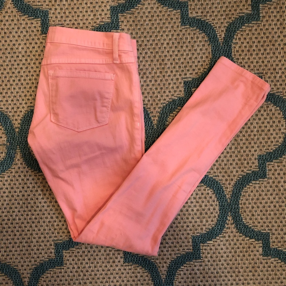 Coral skinny jeans